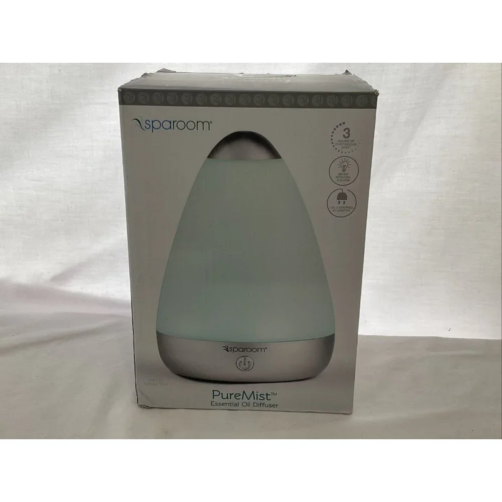 SpaRoom PureMist Ultrasonic Essential Oil Aromarherapy Diffuser for Medium Rooms